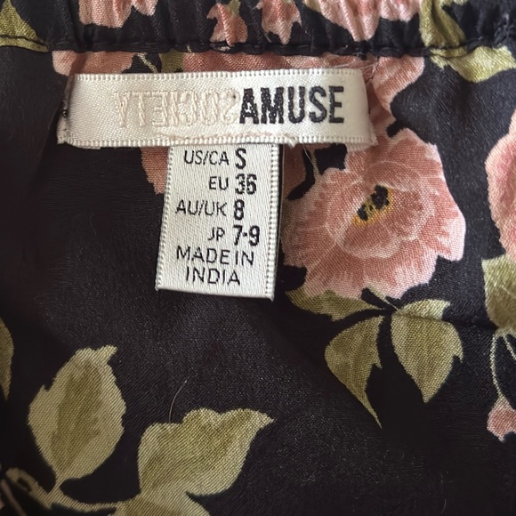 Amuse Society Sweeter Than You Black Floral Print Off the Shoulder Midi Dress - Picture 9 of 9